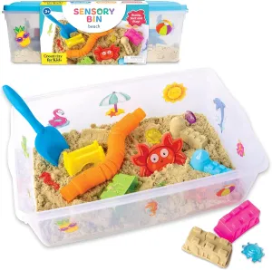 Creativity for Kids Sensory Bin: Beach - Toddler and Preschool Toys, Sensory Box with Toys for Toddlers, Kids Gifts for Toddler Boys and Girls Ages 3-4 
