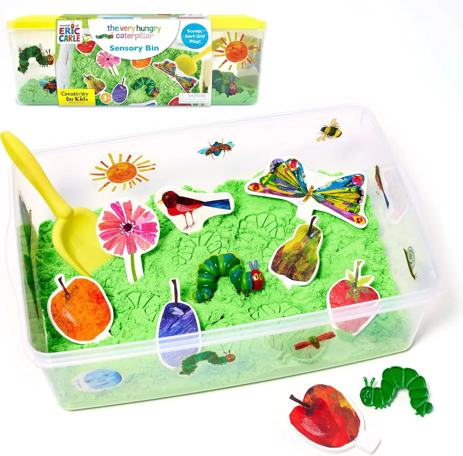 Creativity for Kids The Very Hungry Caterpillar Sensory Bin - Toddler Sensory Toys from The World of Eric Carle Books, Preschool Learning Activities and Fine Motor Toys for Toddlers Ages 3-4 