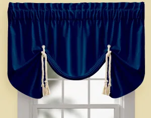 Croscill Regalia Sail Valance, 52-Inch by 38-Inch, Navy