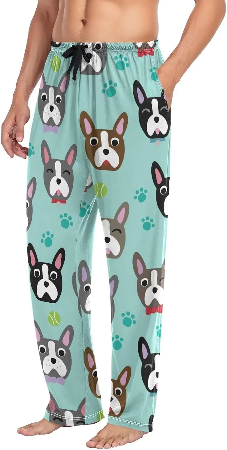 Cute Brown Capybaras Pajama Pants Blue Water Men's Pajama Bottoms Lounge Sleepwear PJs Sleep Pants S