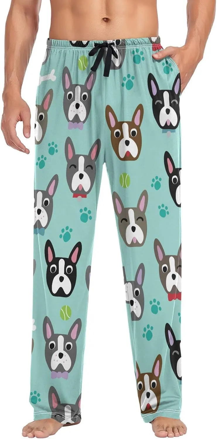 Cute Brown Capybaras Pajama Pants Blue Water Men's Pajama Bottoms Lounge Sleepwear PJs Sleep Pants S