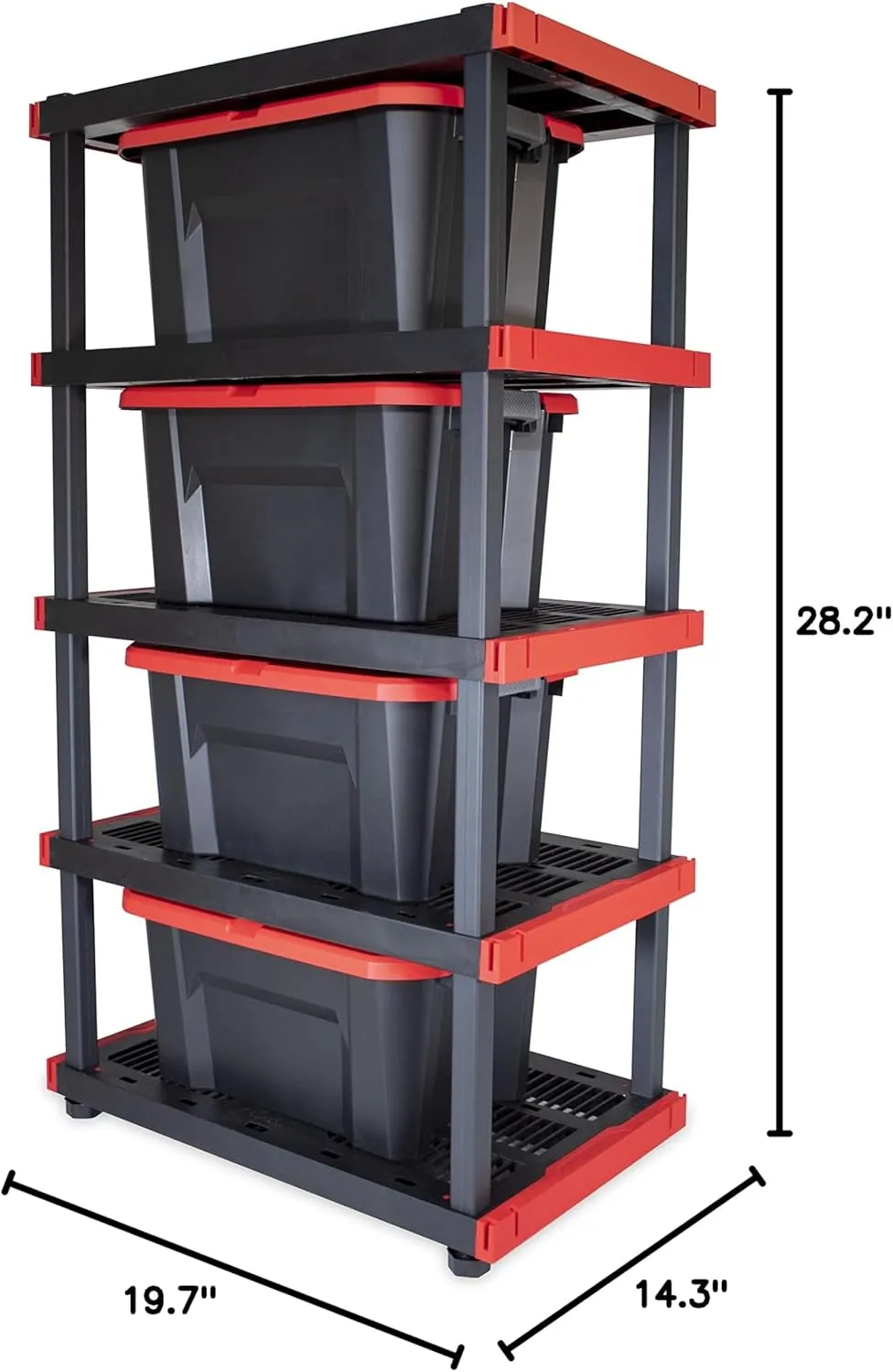CX CRAFTSMAN, 20-Gallon Highly Durable Storage Bin & Dual Latching Lid, (14.3”H x 19.7”W x 28.2”D), Versatile Stacking Tote and Weather-Resistant Design, American Made [2 Pack]