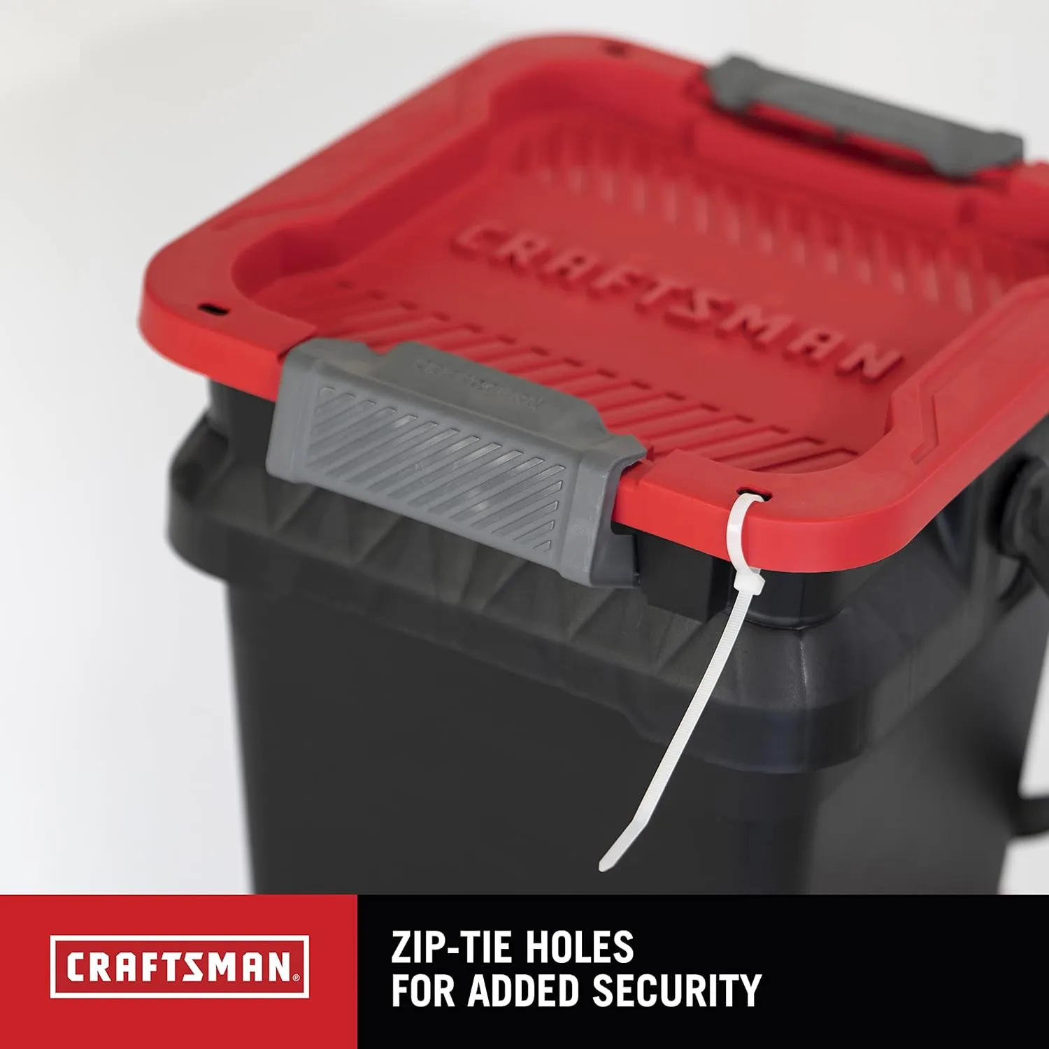 CX Craftsman, 5-Gallon Highly Durable Storage Bucket & Dual Latching Lid, (14.8”H x 12”W x 13.2”D), Versatile Stacking Tote and Weather-Resistant Design, American Made [4 Pack]