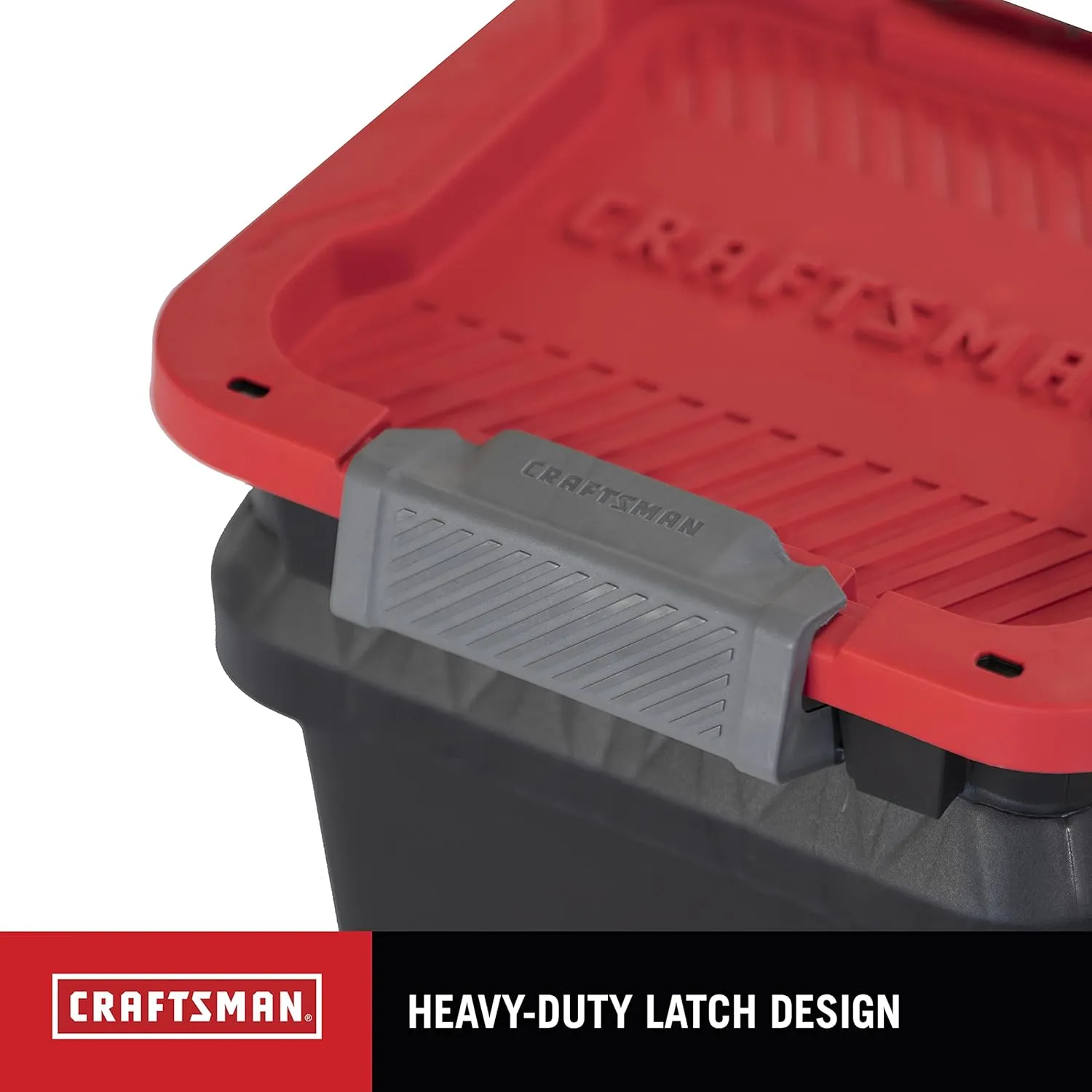CX Craftsman, 5-Gallon Highly Durable Storage Bucket & Dual Latching Lid, (14.8”H x 12”W x 13.2”D), Versatile Stacking Tote and Weather-Resistant Design, American Made [4 Pack]