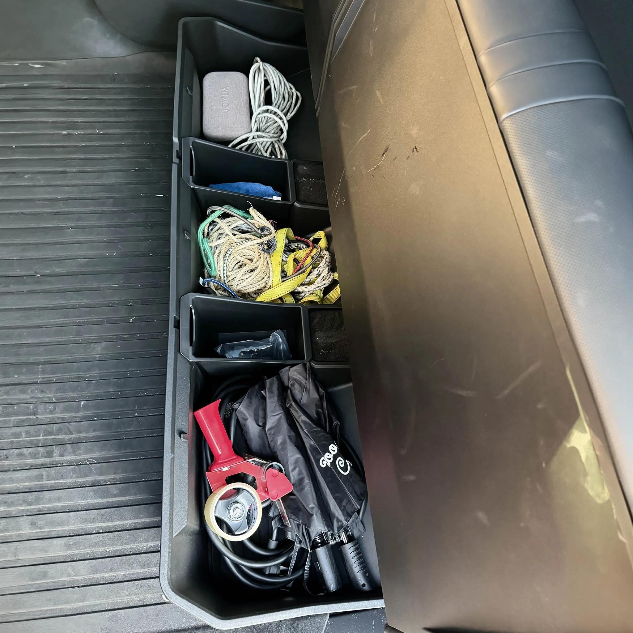 Cybertruck Underseat Storage Bin with Add-On Buckets