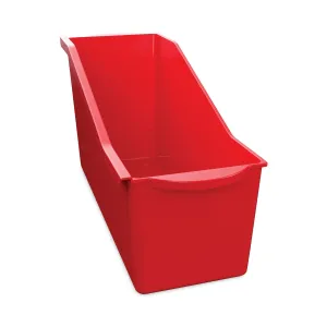 deflecto® Antimicrobial Book Bin, 14.2 x 5.34 x 7.35, Red