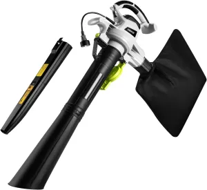 DEKOPRO 12 Amp 3 in 1 Electric Leaf Blower Corded, Leaf Vacuum and Mulcher Lawn Care Tools with 40L Leaf Collector Bag for Yard, Garden 450CFM