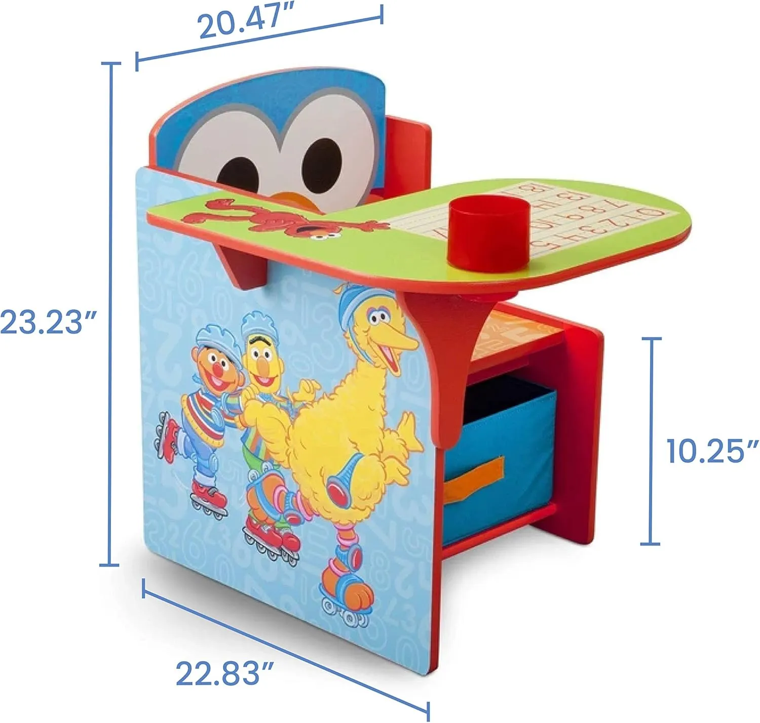 Delta Children Chair Desk With Storage Bin, Sesame Street