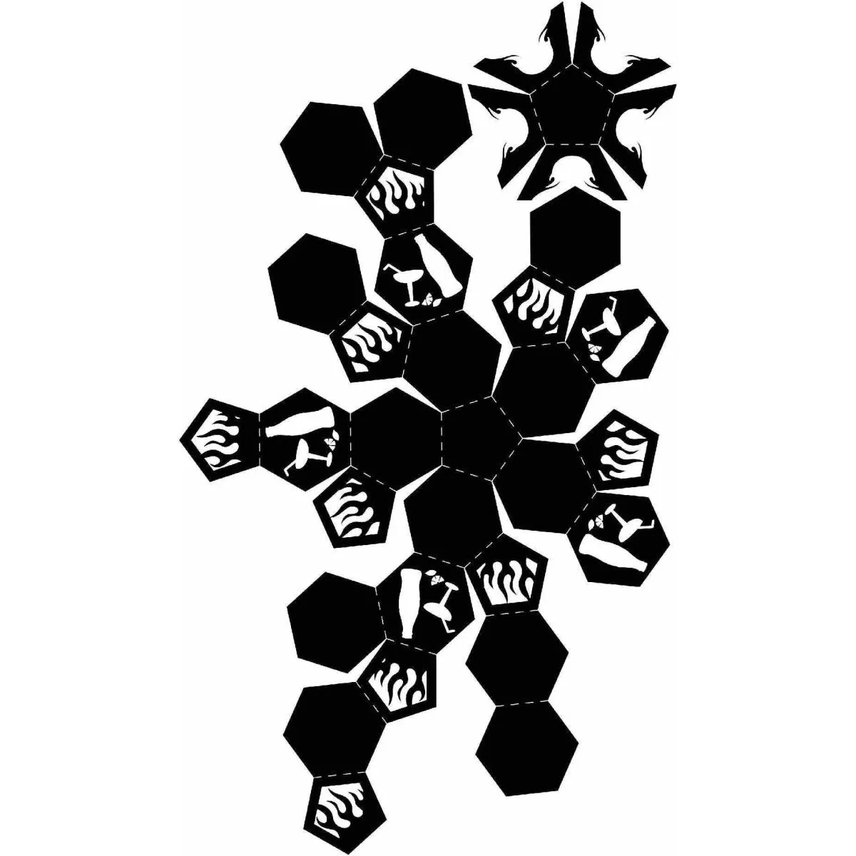 Designer Ball Fire Pit DXF for CNC | Glass and Juice Bottle Design