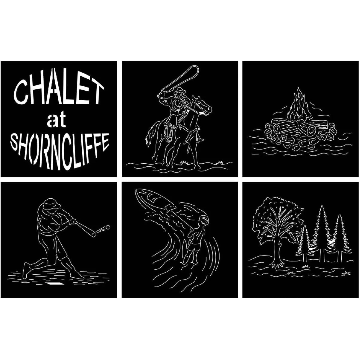 Designer Fire Pit DXF for CNC | Chalet at Shorncliffe Text Cut Files