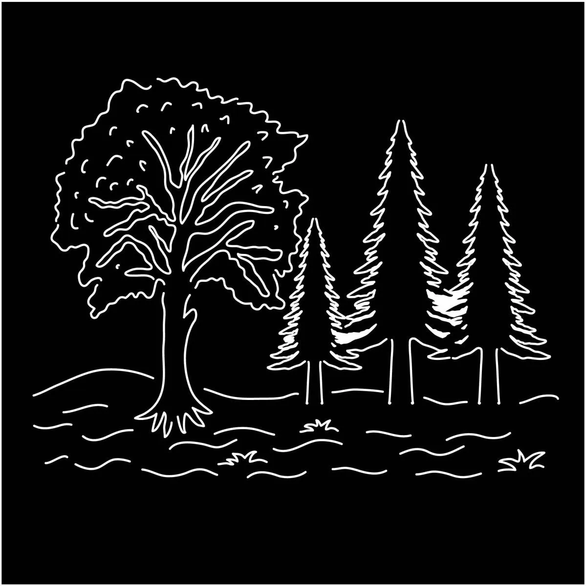 Designer Fire Pit DXF for CNC | Chalet at Shorncliffe Text Cut Files
