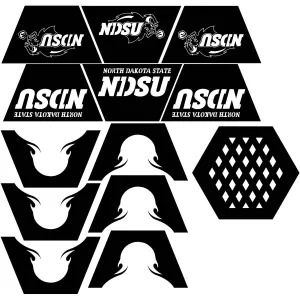 Designer Hexagon Fire Pit DXF for CNC | Illustrated NDSU Logo