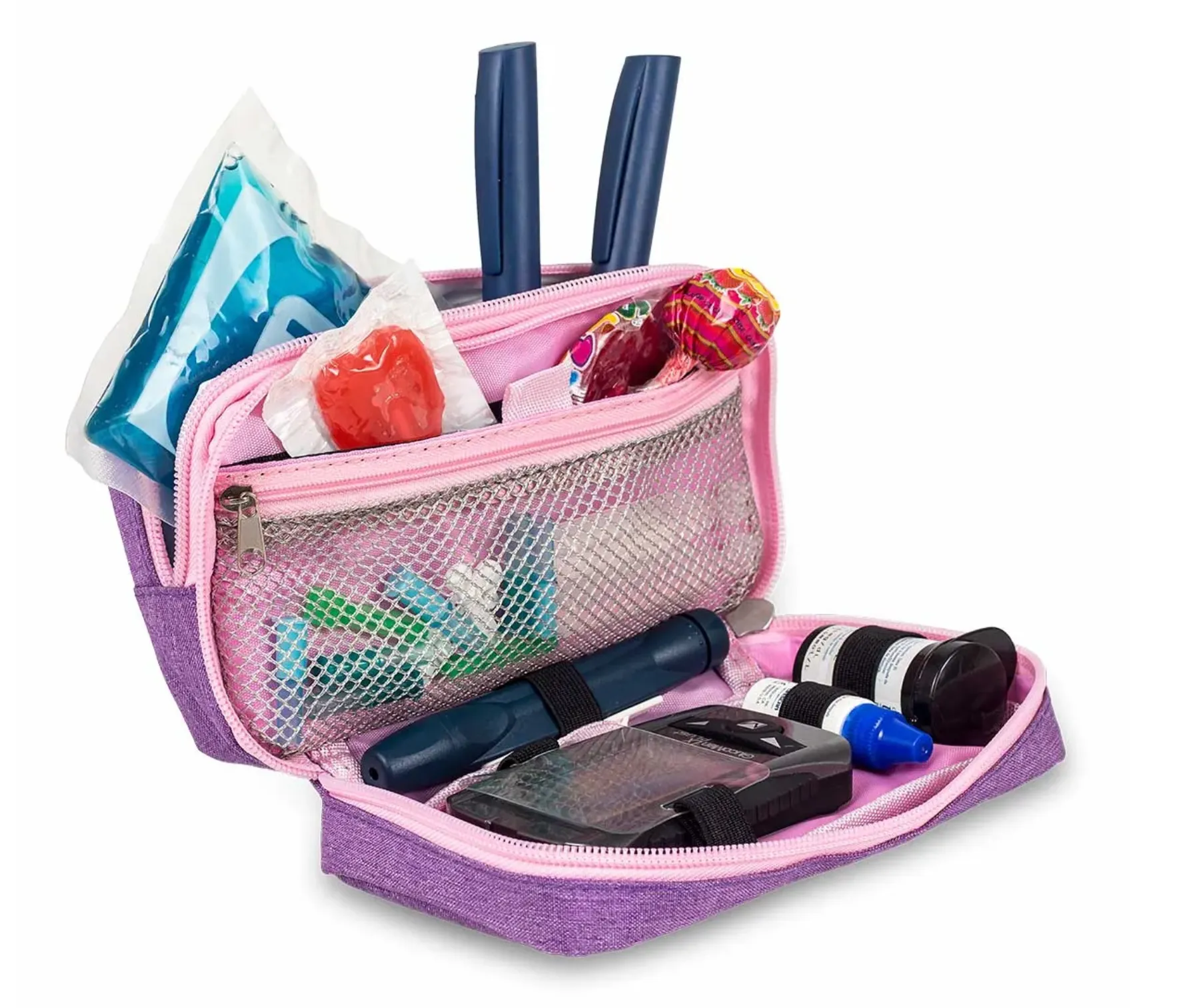 DIABETICS Diabetes Bag Isothermal Bag Violet with Gel Cool Pack