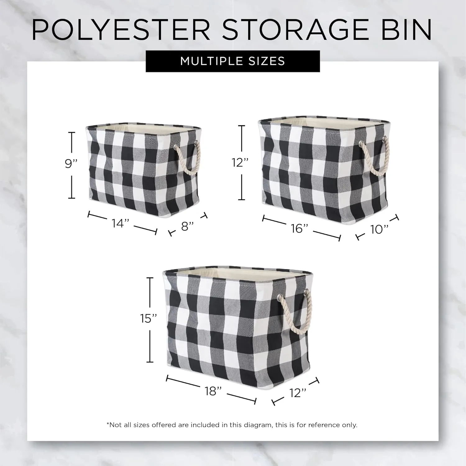 DII Polyester Container with Handles, Lattice Storage Bin, Small, Aqua
