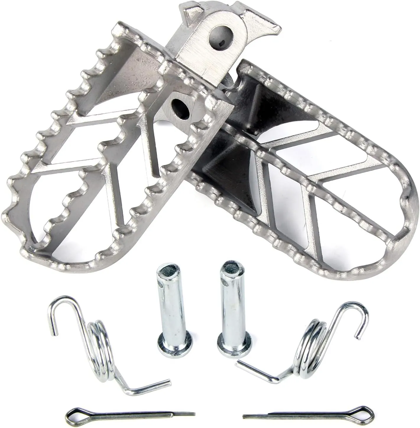 Dirt Bike Foot Pegs, Stainless Steel Foot Rest for CRF50 CRF70 KLX110 Pit Bikes Motorcycle