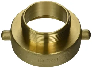 Dixon Valve HA2520 Brass Fire Equipment, Hydrant Adapter with Pin Lug, 2-1/2" NST (NH) Female x 2" NPSH Male