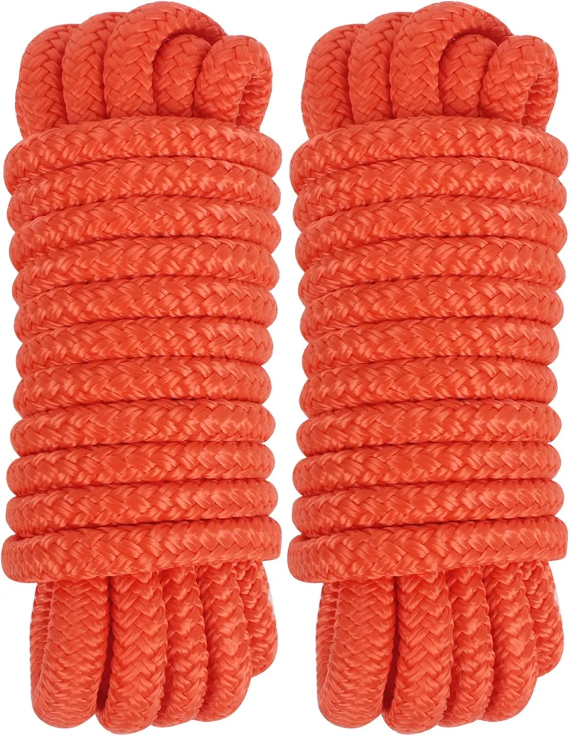 Dock Lines Boat Lines for Docking with Loop Double Braided Marine Mooring Ropes Boat Ropes for Docking with Eyelet Premium Dock Lines for Boats - 2 Pack,4 Pack