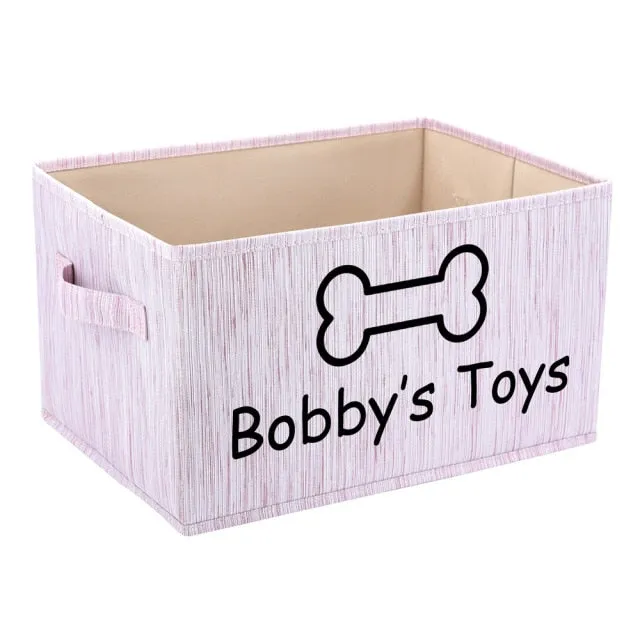 Dog Toys Storage Basket With Handle