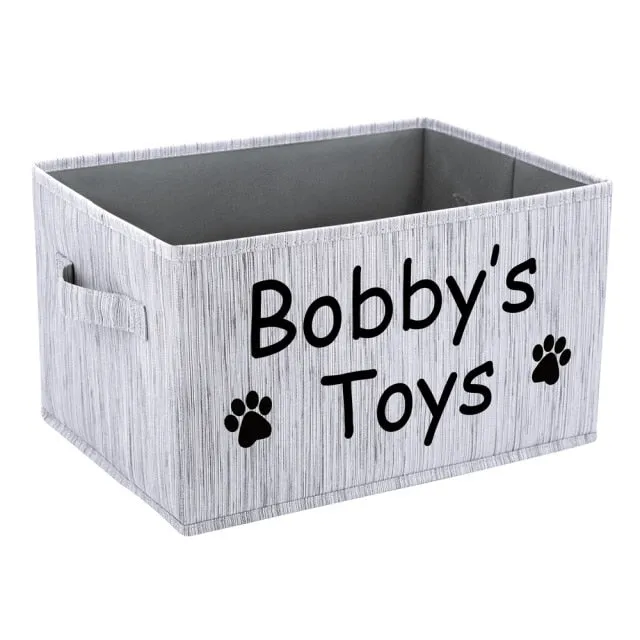 Dog Toys Storage Basket With Handle