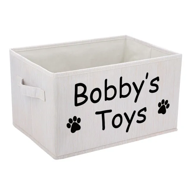 Dog Toys Storage Basket With Handle