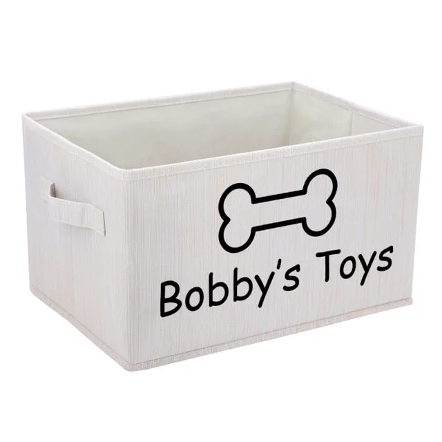 Dog Toys Storage Basket With Handle