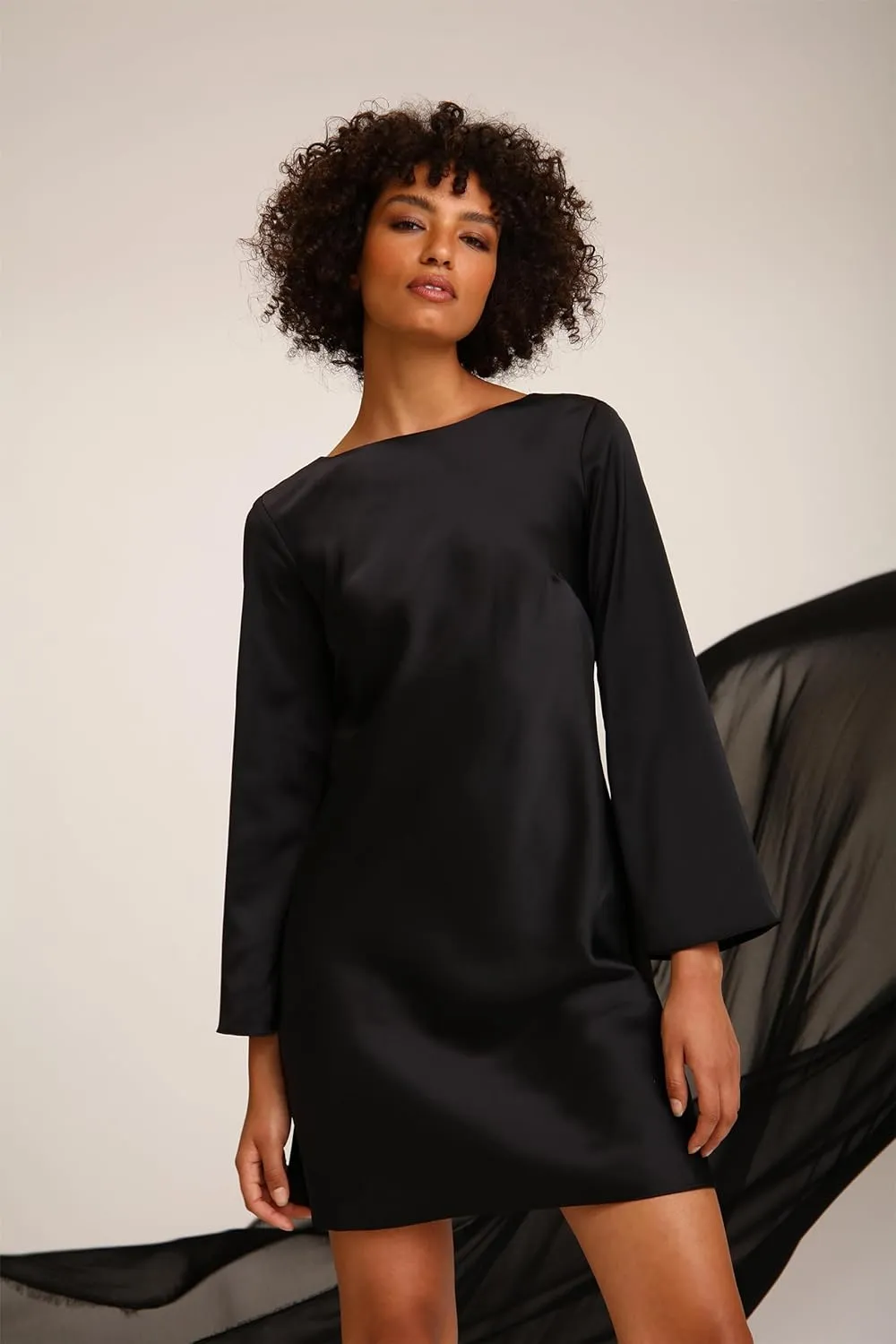 Donna Morgan Women's Rhinestone Back Detailed Bias Cut Dress Event Occasion Date Night Out Guest of
