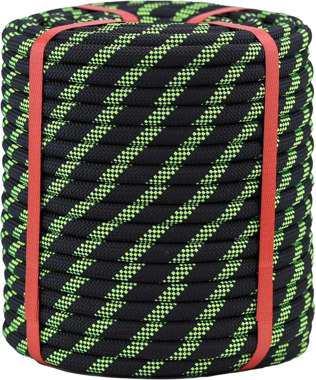 Double Braid Arborist Rope Black(1/2 in x 150 ft) Arborist Rigging Polyester Rope - 48 Strand Rope Swing for Tree Bull Rope for Outdoor, Climbing, Swing, Sailing