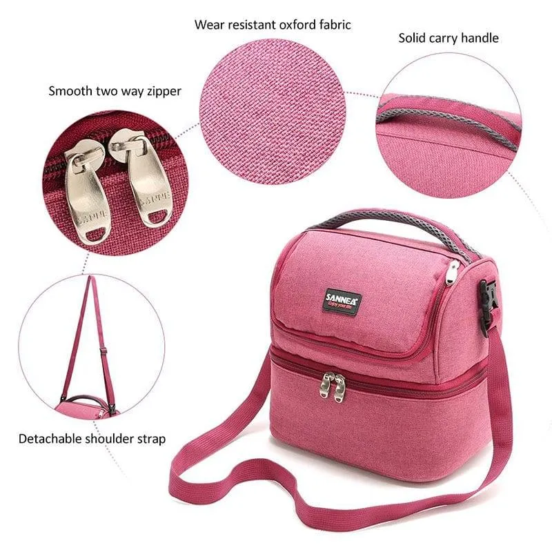 Double-Deck Insulated Cooler Bag