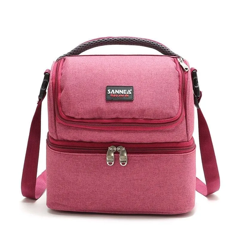 Double-Deck Insulated Cooler Bag