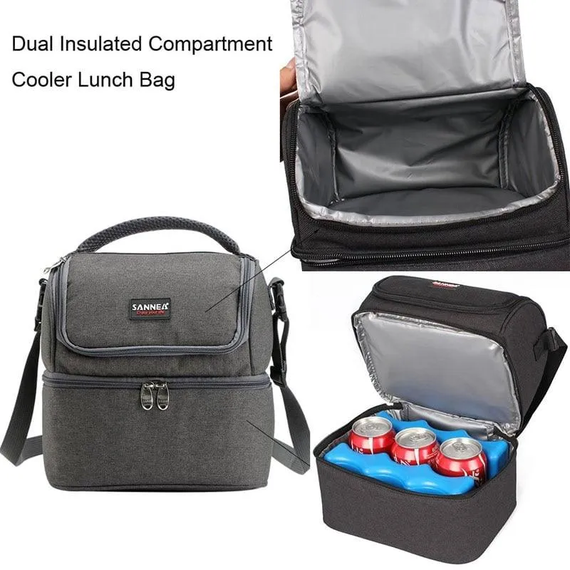 Double-Deck Insulated Cooler Bag