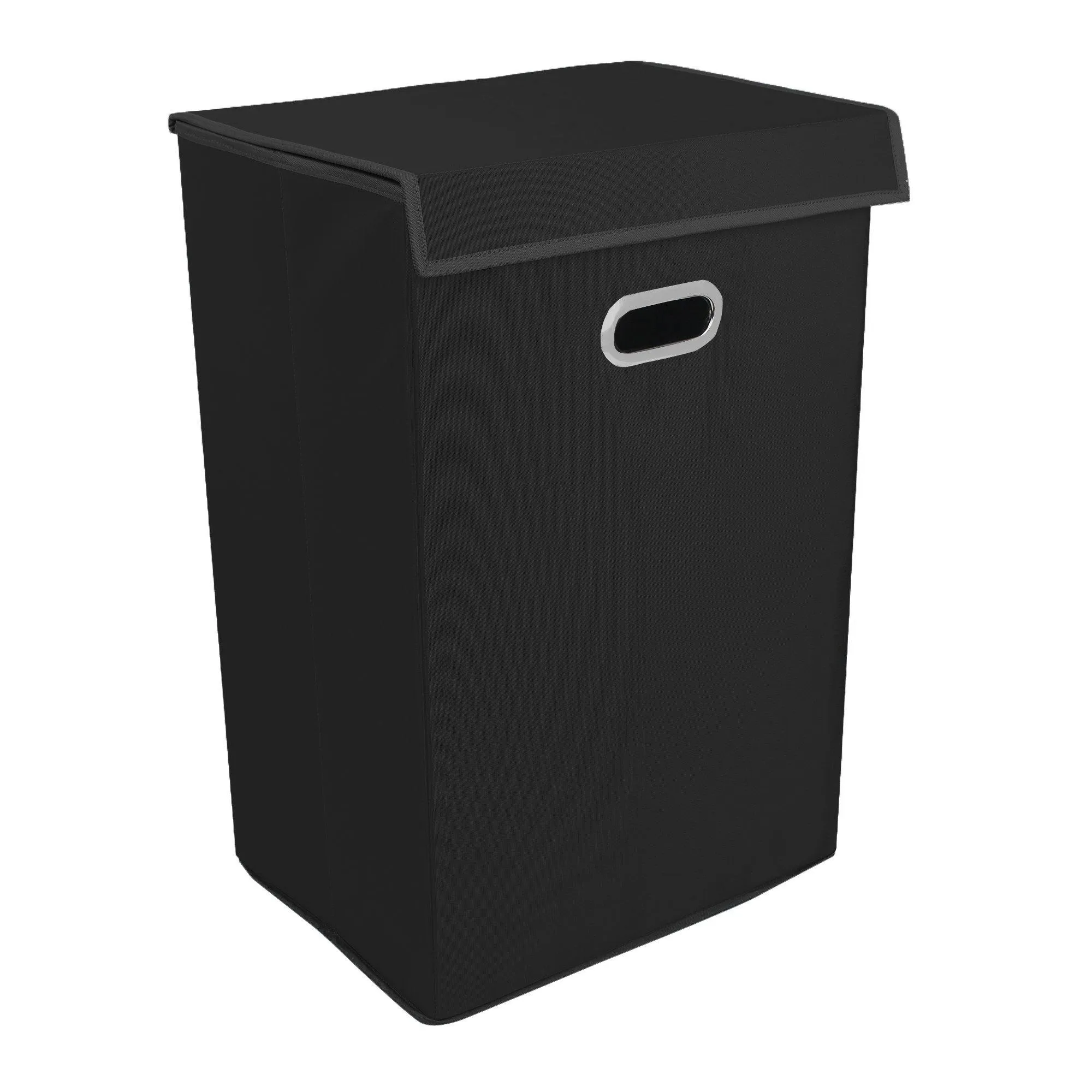 Double R Bags 72 L Foldable Laundry Basket With Lid Bag Hamper for Clothes Cum Collapsible Kids Room Toy Storage Organizer for Kids Room Large (Black)