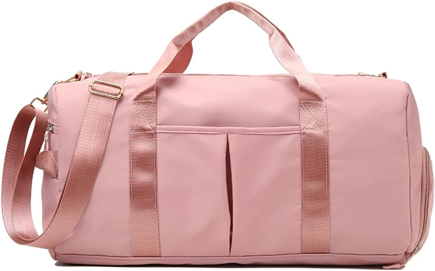 Dry and Wet Separation Women's Swimming Fitness bag Can Be Set Rod Luggage Large Capacity Leisure Yoga bag Travel bag(black-JoJo's Bizarre Adventure1)