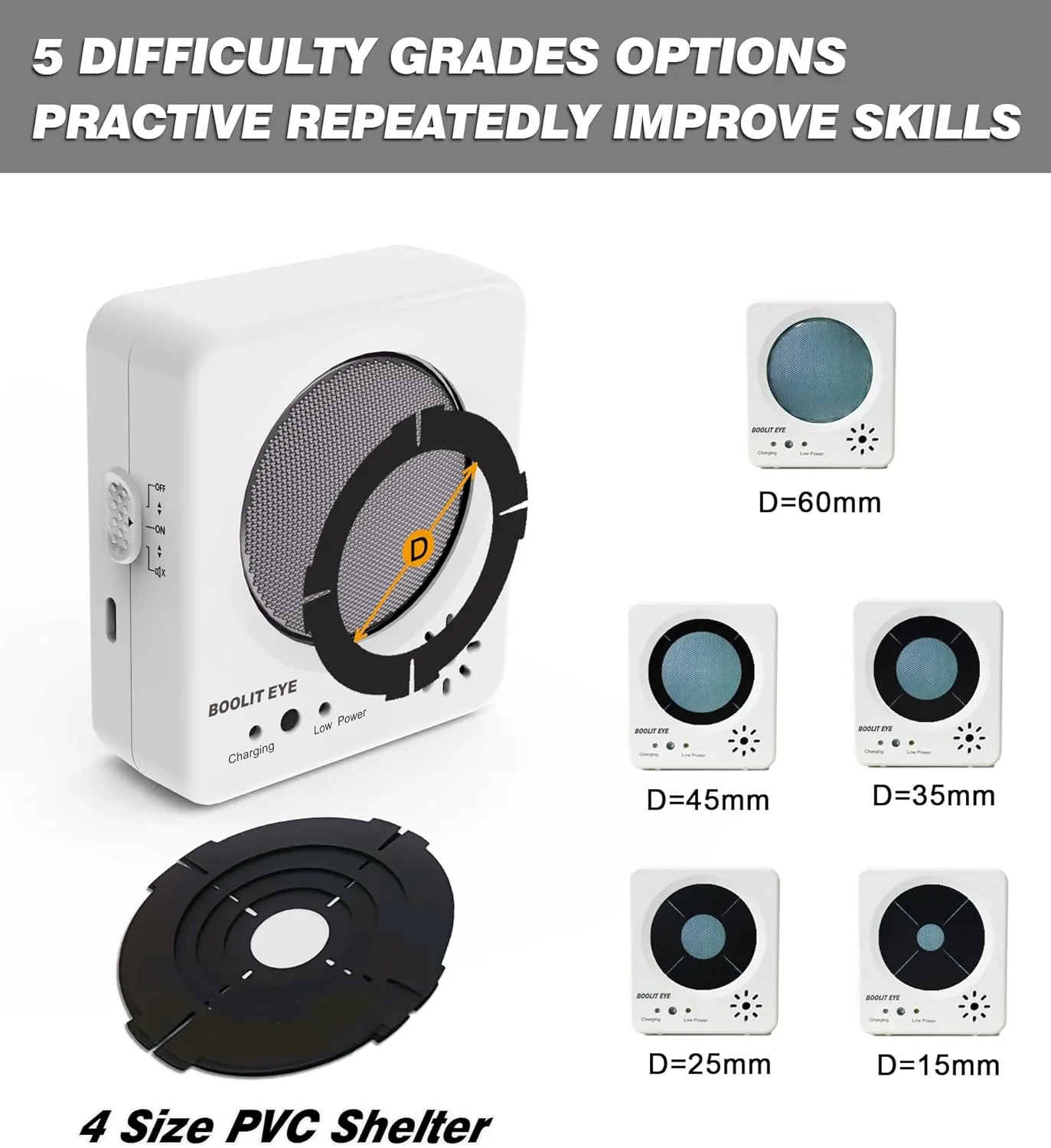 Dry Fire Training System, Laser Cartridge and Personal Electronic Target kit Safely Practice Steel Plate Sound and Flash Feedback