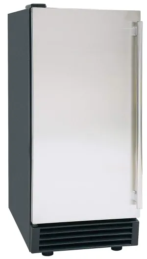 DUURA DI50P 65Lb Premium Clear Ice Cube Maker Machine with Drain Pump Blue LED and Energy Star Built-In Undercounter or Freestanding Household Residential or Commercial Use, 15 Inch Wide, Silver
