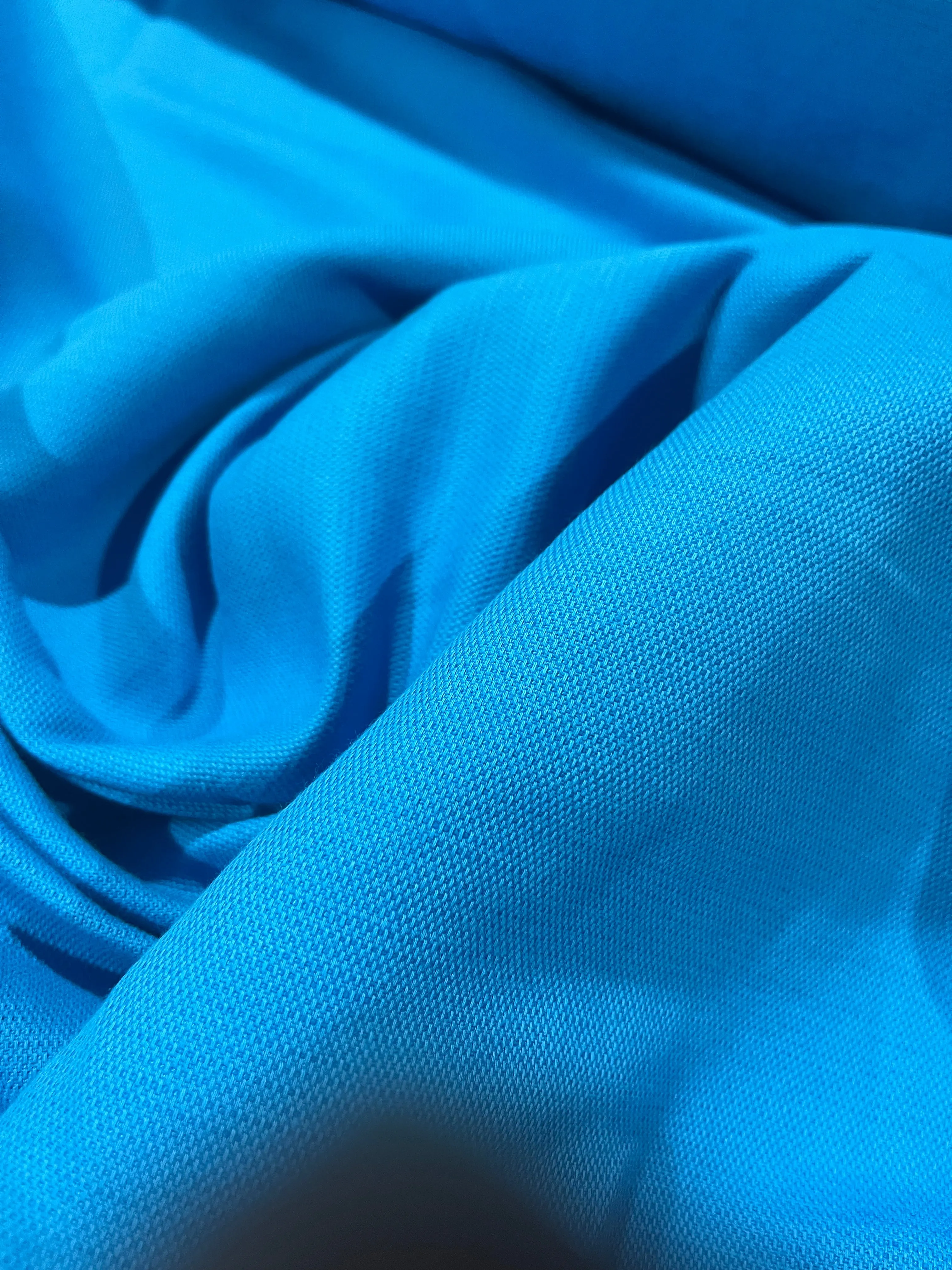 E01 FURORE 100 heavy linen/cotton turquoise/blue