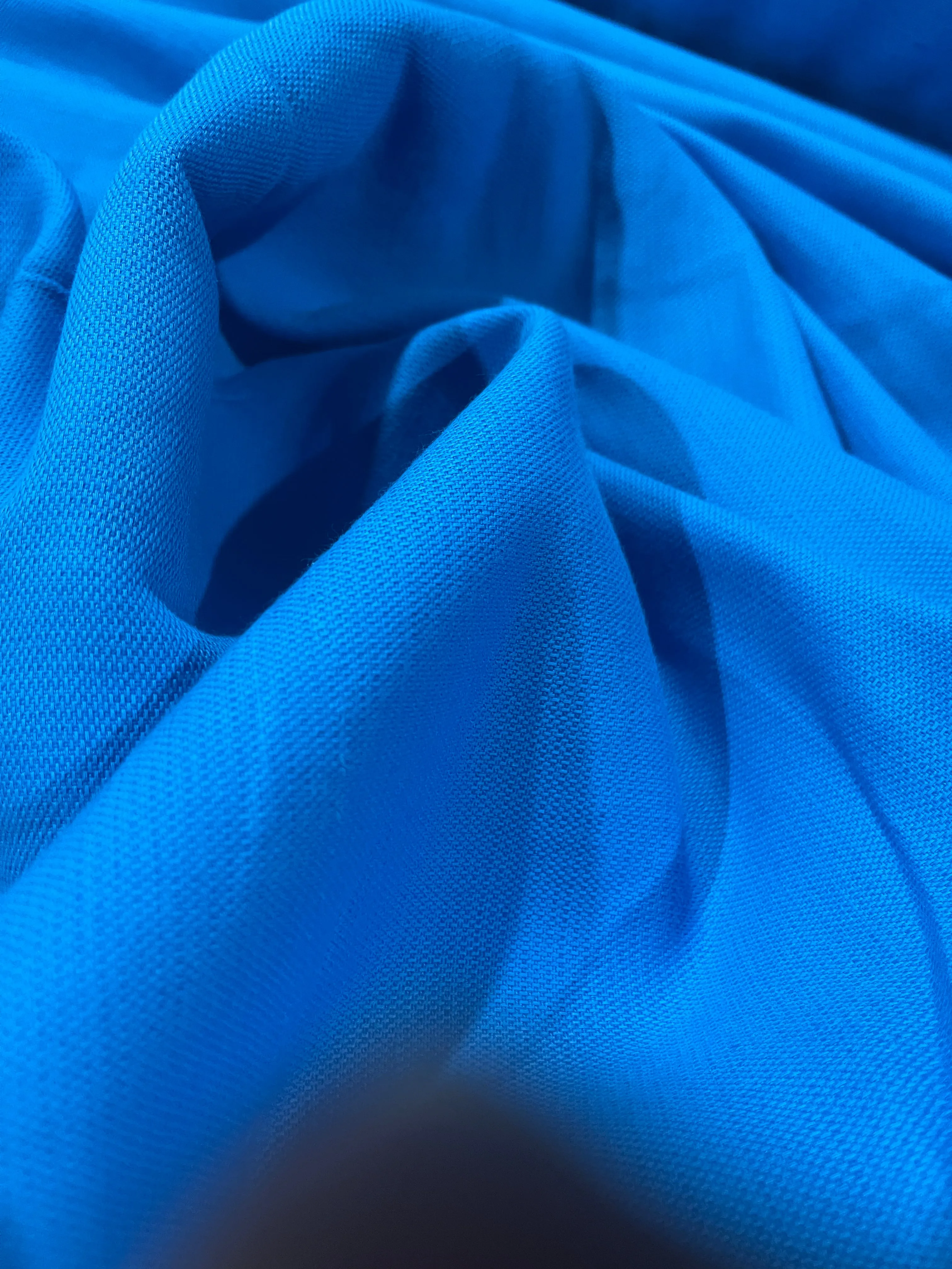 E01 FURORE 100 heavy linen/cotton turquoise/blue