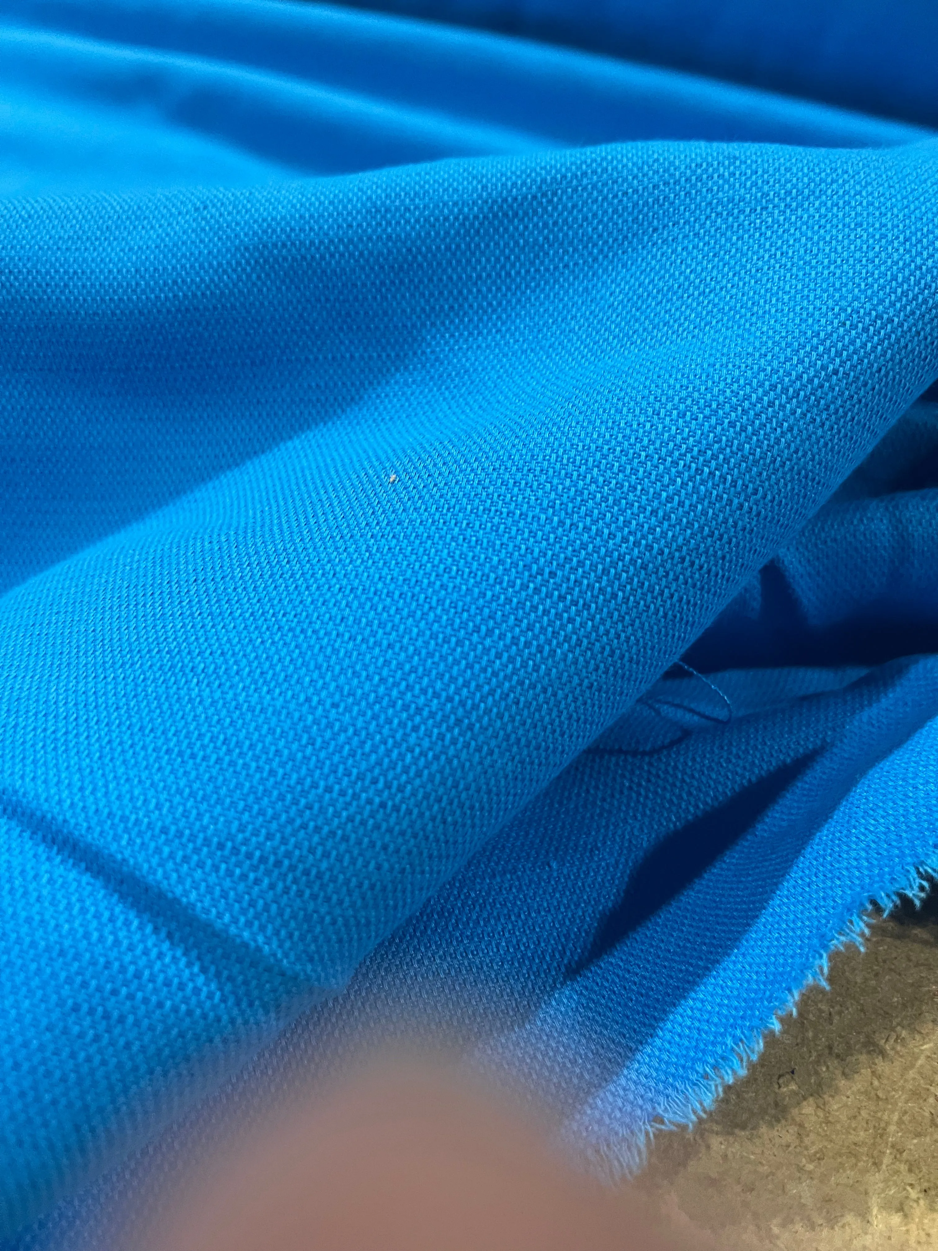 E01 FURORE 100 heavy linen/cotton turquoise/blue
