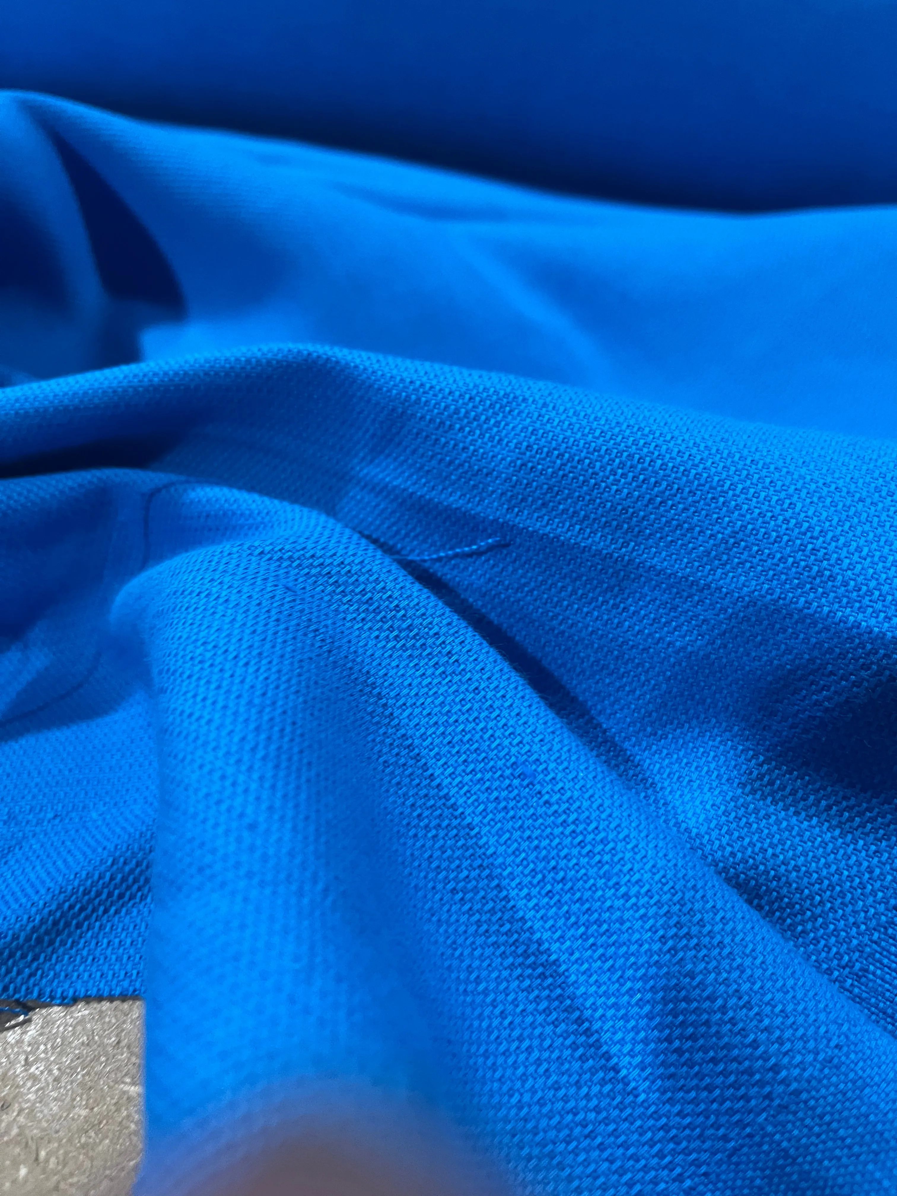 E01 FURORE 100 heavy linen/cotton turquoise/blue