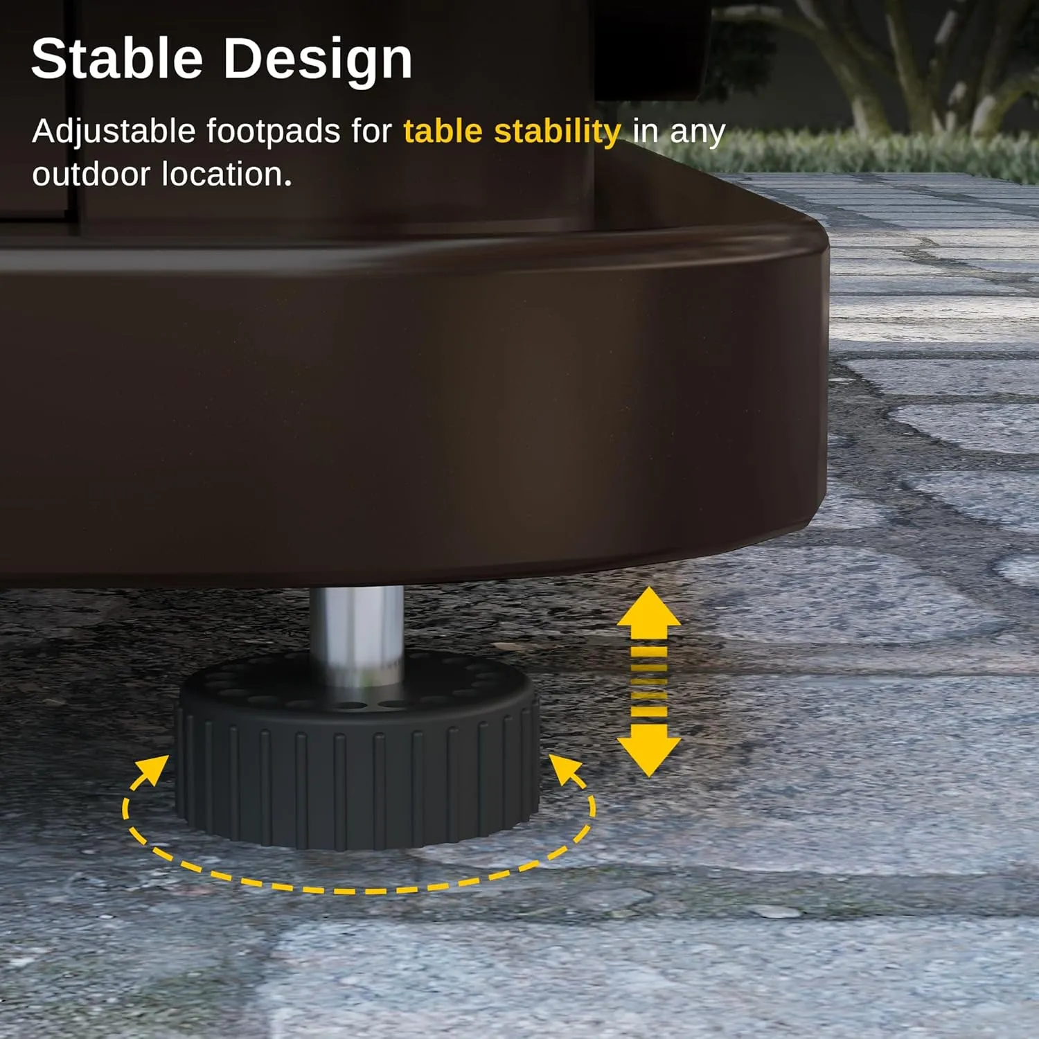 EAST OAK 28'' Propane Fire Pit Table, 50,000 BTU Steel Gas FirePit for Outdoor, Outside Patio Deck and Garden, CSA Certified Fire Table with Magnetic Lid, Cover-Storage Basket and Lava Rock , Brown