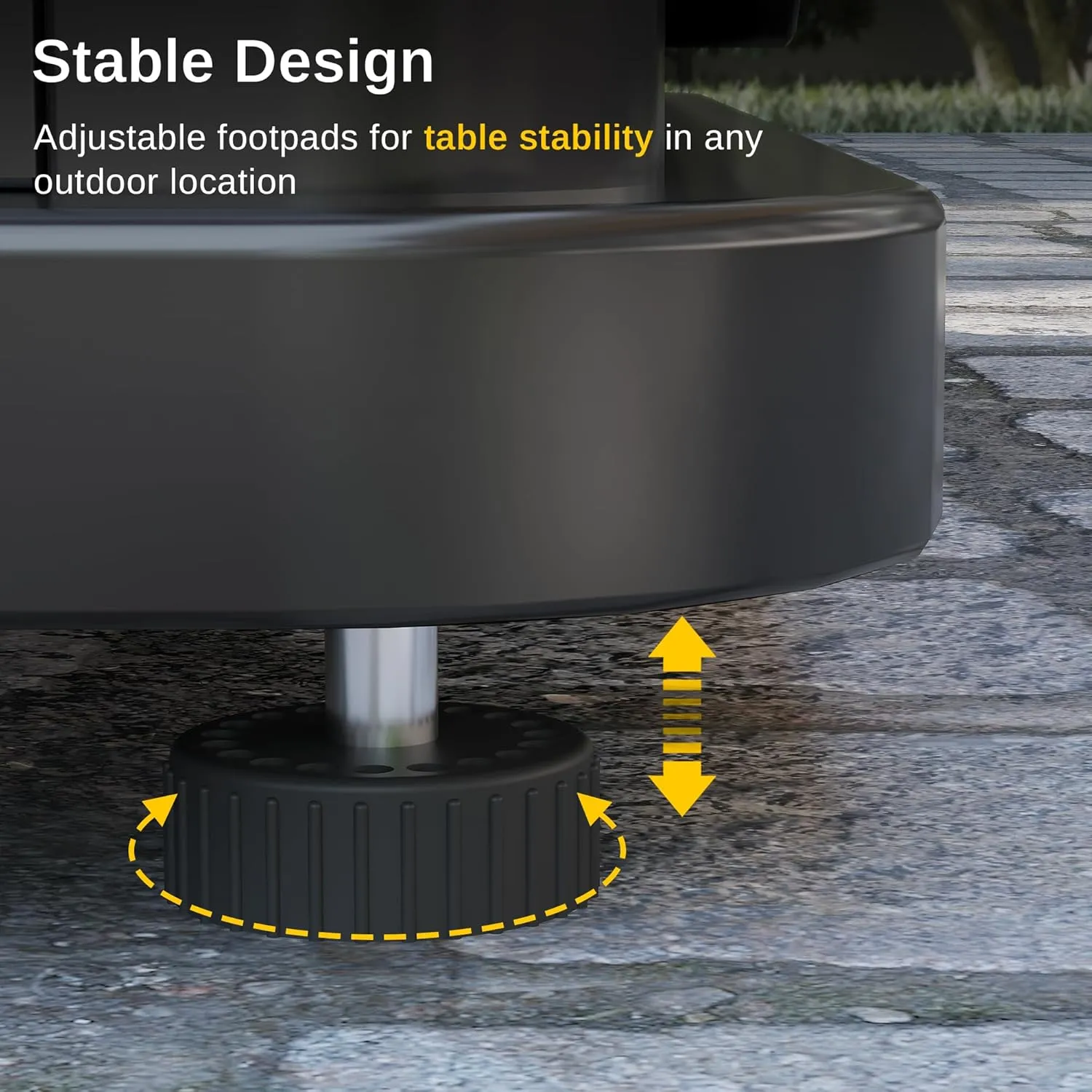 EAST OAK 28'' Stainless Steels Fire Pits Table, 50,000 BTU Upgraded Steel Gas FirePit for Outdoor, Outside Patio, CSA Certified Fire Table with Magnetic Lid, Cover-Storage Basket and Lava Rock, Black