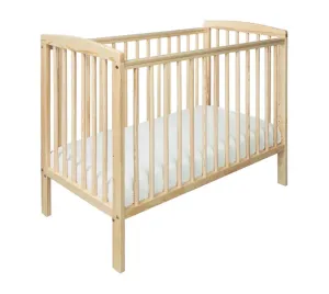 Eco-Conscious Kozie Cot | Space Saving Baby Cot | With Deluxe Foam Mattress Option | Solid Pine