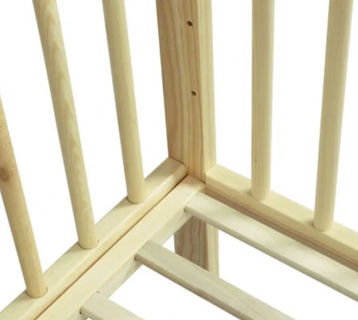 Eco-Conscious Kozie Cot | Space Saving Baby Cot | With Deluxe Foam Mattress Option | Solid Pine