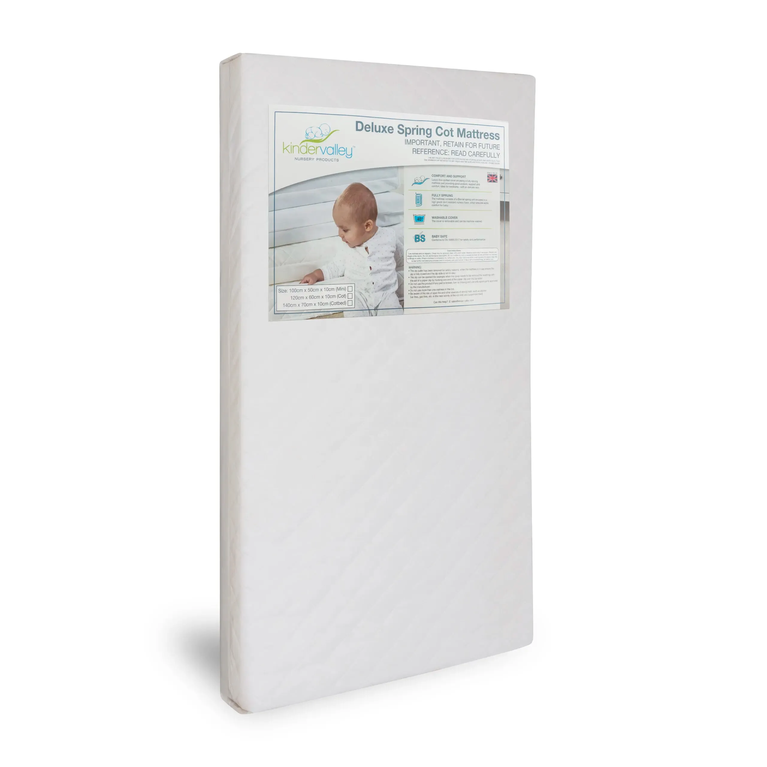 Eco-Conscious Kozie Cot | Space Saving Cot | With Deluxe Foam Mattress & Blanket Option | Solid Pine | Soft Grey