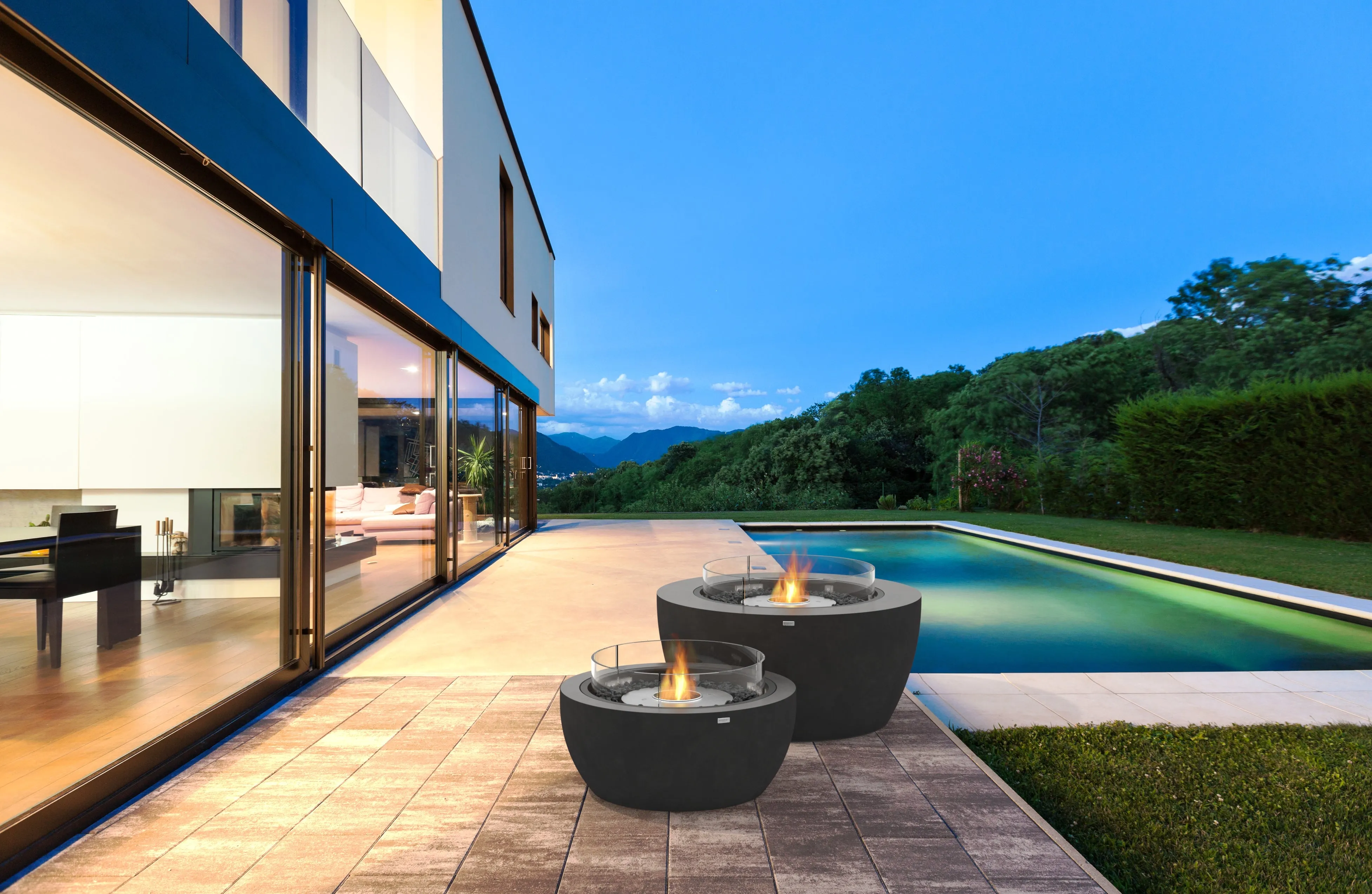 EcoSmart Fire Pod 30 Fire Pit Bowl with Bioethanol Sustainable Fuel