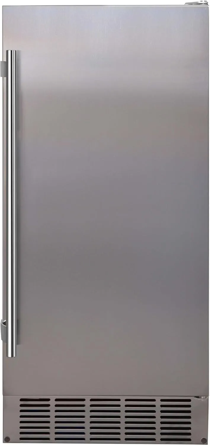 EdgeStar IB250SS 15 Inch Wide 20 Lb. Built-In Ice Maker with 25 Lbs. Daily Ice Production - No Drain Required