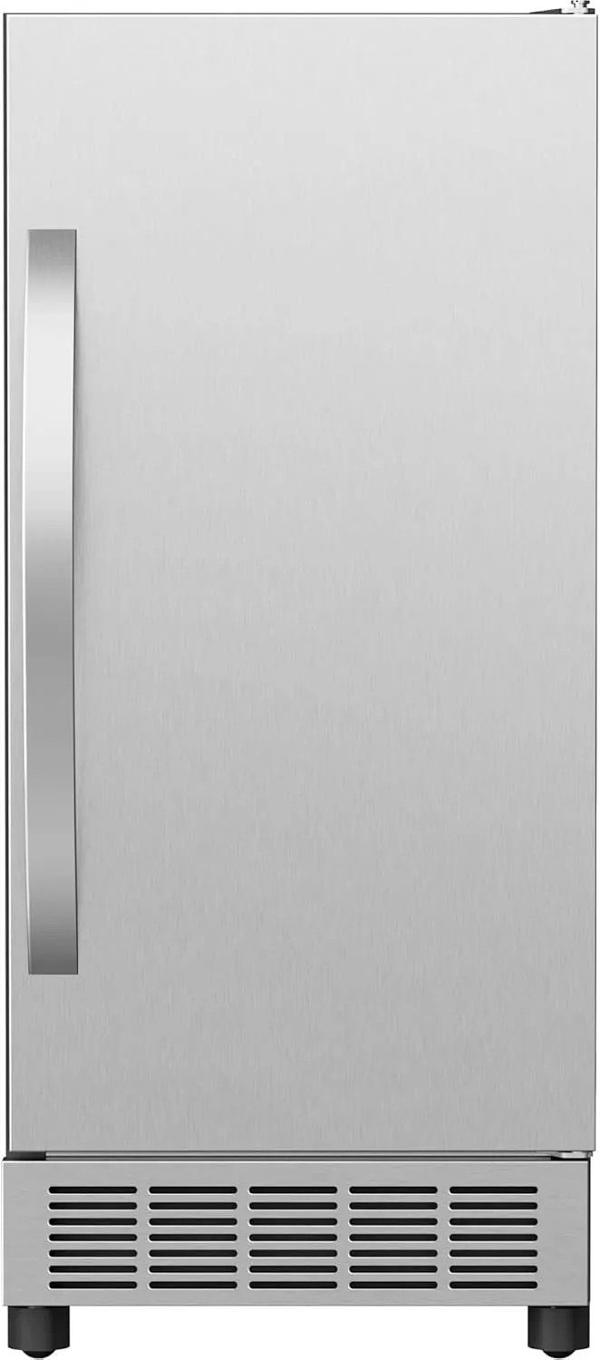 EdgeStar IB450SSP 50 lb. 15 Inch Wide Undercounter Clear Ice Maker with Drain Pump
