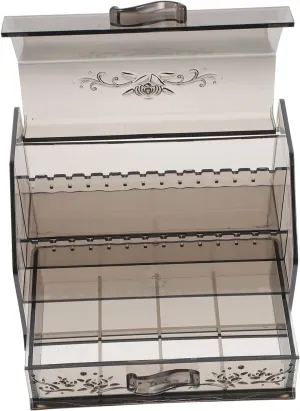 Elegant Acrylic Storage Box Drawer- for Earrings Necklaces Rings Watch Tidy Home Organizer