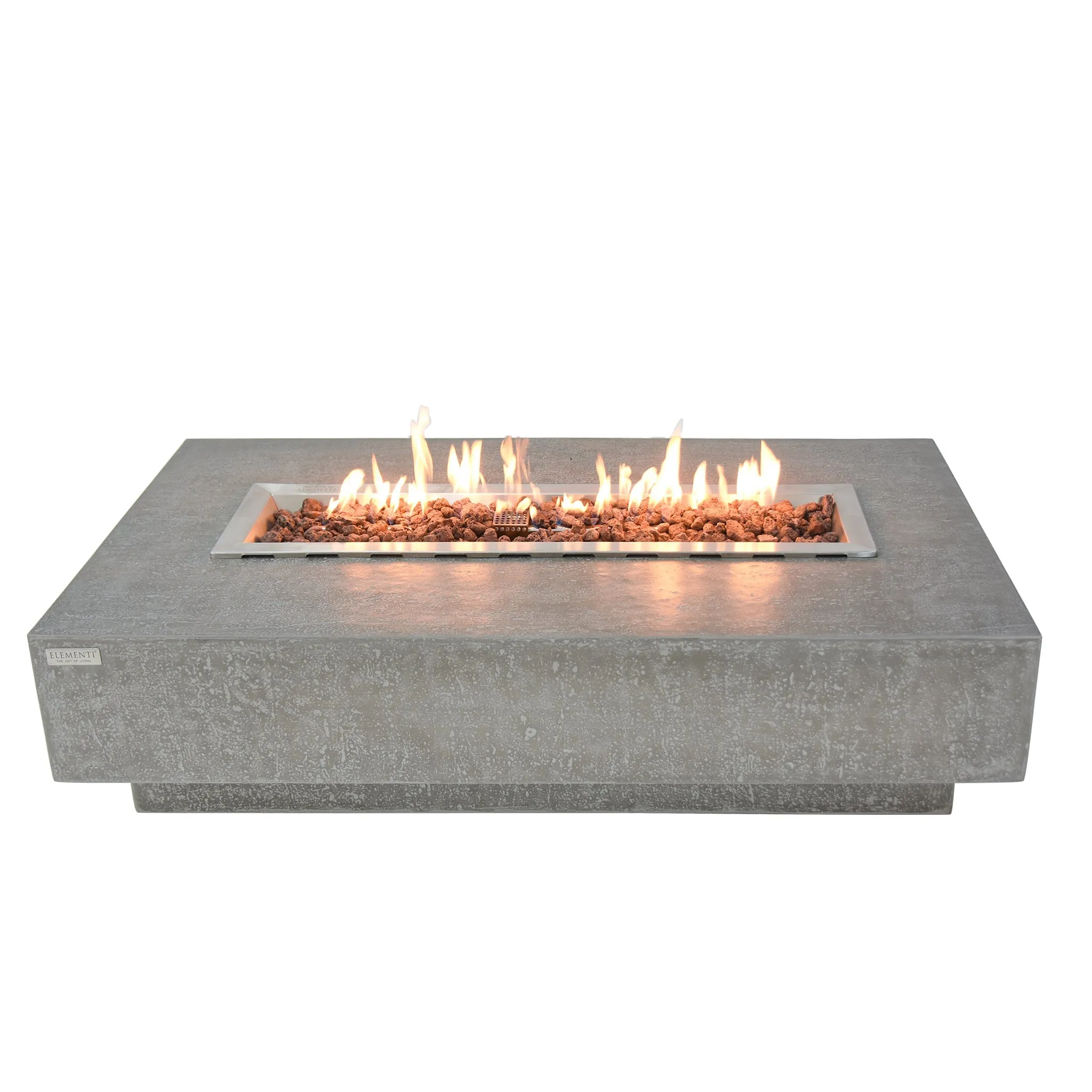 Elementi Hampton Fire Table Rectangle Concrete Fire Pit (OFG139)