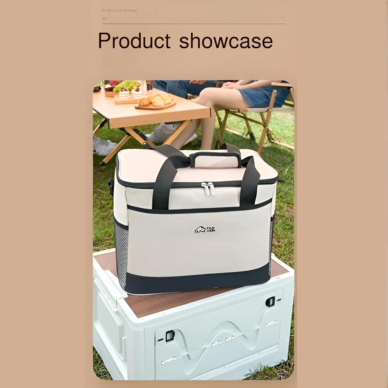 [Ellniges]【Outdoor Cooler Bag】 Portable Insulated Lunch Box for Camping & Picnic, 18L/30L Lightweight Thermal Food Delivery Bag with Waterproof Layer, 4-6Hrs Ness, Handheld/Shoulder Carry for Saud