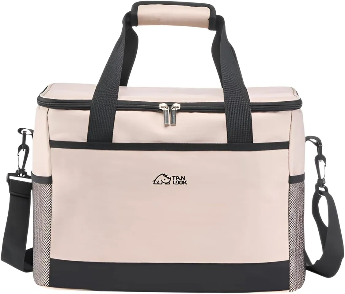 [Ellniges]【Outdoor Cooler Bag】 Portable Insulated Lunch Box for Camping & Picnic, 18L/30L Lightweight Thermal Food Delivery Bag with Waterproof Layer, 4-6Hrs Ness, Handheld/Shoulder Carry for Saud
